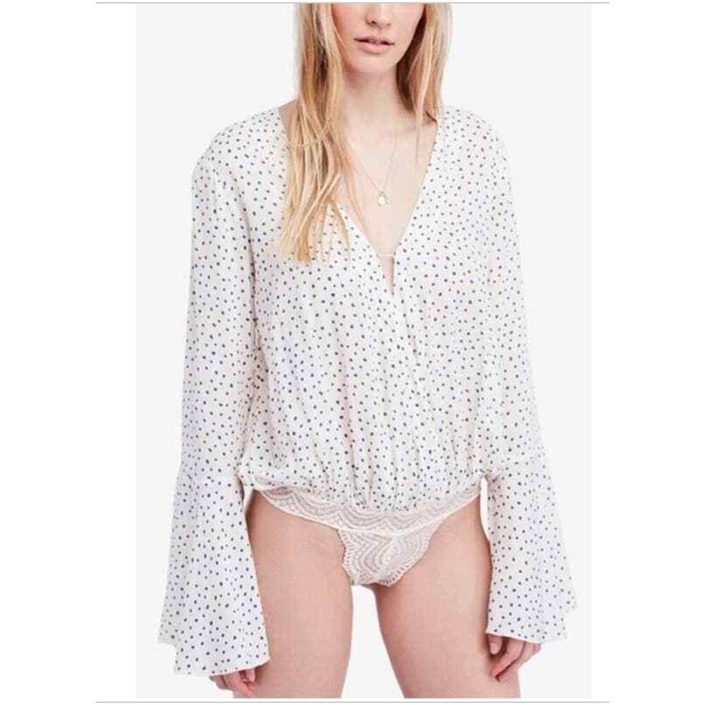 INTIMATELY FREE PEOPLE Makin Waves Bodysuit S Small Fairy Coquette Twee Dots - Picture 12 of 15